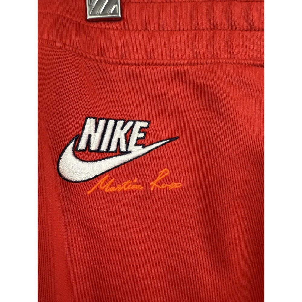 Nike Martine Rose Track Pants Mens Large Red Navy Zip Hem Joggers Side Pocket - Picture 5 of 11